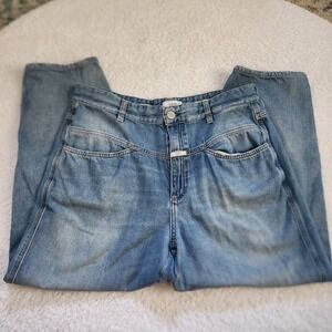 Closed Women Blue Organic Cotton Pedal Pusher Jeans Made in Italy Size 30 ANNI